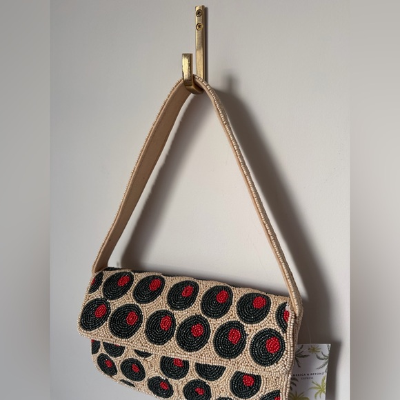 Viral beaded olive shoulder bag - Picture 3 of 4